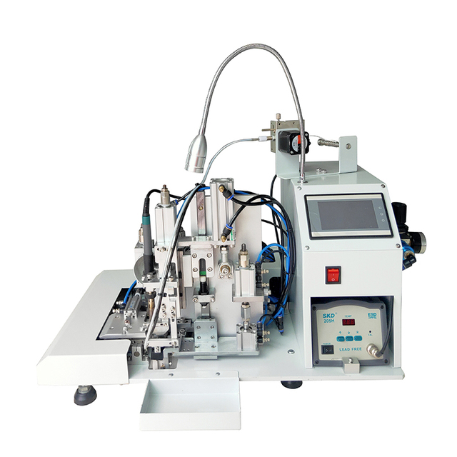Desktop  Automatic Soldering Machine for Mobile Data Cable Soldering Efficient Tin Feeding Heating  Temperature Control