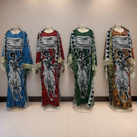 Abaya Diamant Deux Pièces de Haute Qualité, Robe Musulmane Femme Grande Taille Tendance avec Foulard