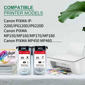 佳能<span class=keywords><strong>Pixma</strong></span> MX300 <span class=keywords><strong>MX310</strong></span> MP150 MP160 MP170 MP180墨盒更换PG-50 CL-51的Hicor兼容可再填充 - Product Image 3