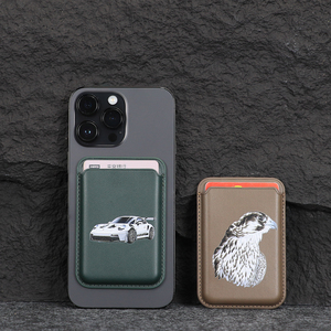 Portefeuille Téléphone Magnétique Puissant avec Logo Personnalisé, Porte-Cartes Mag, Étui en Cuir Sécurisé pour iPhone - Product Image 1