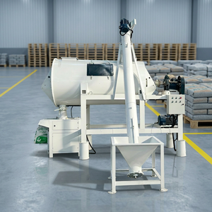 Línea de Producción Automatizada de Mortero <span class=keywords><strong>para</strong></span> Albañilería con Mezclador de Cinta Horizontal, Silo Integrado y Transportador de Tornillo, Certificación CE ISO - Product Image 1