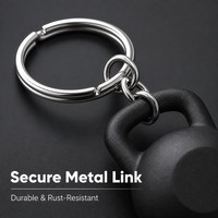 Mini Kettlebell Porte-clés en Silicone Doux au Toucher, Souvenir pour Amateurs de Fitness et Musculation, Accessoire de Sac Multicolore
