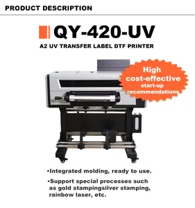 Película de transferencia UV DTF Máquina de impresora UV DTF todo en uno con cabezales XP600