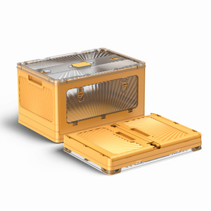 Outdoor <b>Folding</b> <b>Storage</b> <b>Box</b> Rectangle Multi Functional Organizer For Camping Picnic Food Container Standing Type PP Material - Product Image 5