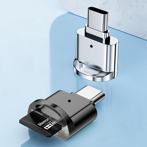 Adaptateur/convertisseur de lecteur de <span class=keywords><strong>carte</strong></span> Mini OTG Metal Type C pour <span class=keywords><strong>carte</strong></span> mémoire <span class=keywords><strong>SD</strong></span> TF vers clé <span class=keywords><strong>USB</strong></span> - Product Image 3