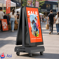 Affichage publicitaire LCD double face 55 pouces, 2000 nits, lisible en plein soleil, étanche IP65, anti-reflet, pliable, pour métro et ascenseur
