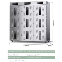 Voedsel Dehydrator Droog Fruit Droger Machine 90 Trays Gedroogd Fruit Kast Voedsel Droger Selderij Tomaat Aardappel Dehydrator