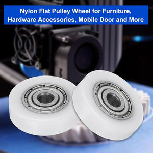 Özelleştirilmiş düz kasnak tekerlek mobilya donanım aksesuarları yüksek yük 623ZZ naylon kauçuk kaplı POM makaralı rulmanlar OEM desteği - Product Image 5