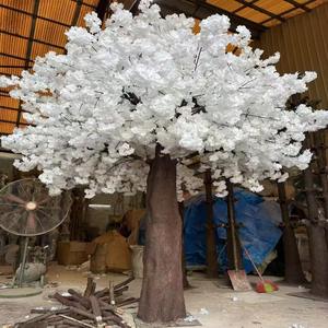 Arbre de cerisier artificiel de haute qualité, grand, décoratif, en plastique, fleurs de cerisier blanches, cerisier haut de gamme - Product Image 5