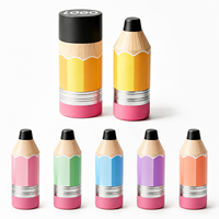 Nouvel ensemble cadeau personnalisé avec logo, bouteilles d'eau isothermes en acier inoxydable 304 en forme de crayon, avec boîte cadeau décorative, pour la fête des enseignants