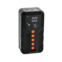 Compresseur d'air multifonction portable 4x2500mAh ABS 120W pour voiture, démarreur de secours, écran LED, gonfleur de pneus sans fil, batterie externe