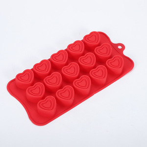 Silicone Heart Shape Baking Mold 15 Cavities For Cake Chocolate Jelly Pudding Home Use - Product Image 1
