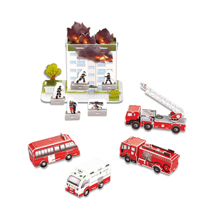 Modèle en papier mousse à assembler soi-même, jouet puzzle 3D, <span class=keywords><strong>camion</strong></span> <span class=keywords><strong>de</strong></span> pompiers avec 119 pièces/boîte - Product Image 2