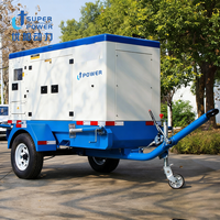 Groupe électrogène diesel silencieux sur remorque U+POWER AC triphasé 200kVA 300kVA 400kVA, refroidissement par eau, options ATS, CE ISO