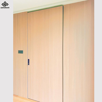 Système de porte coulissante murale invisible à rail caché de haute qualité moderne avec fermeture douce