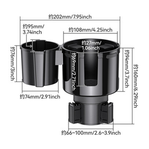Nuevo portavasos universal para coche, extensor de portavasos para coche, portavasos con ranura grande para tarjetas, estante de almacenamiento, soporte para bebidas para coche - Product Image 5