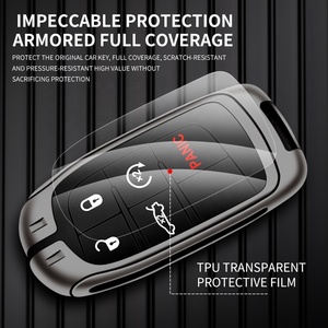 ปลอกกุญแจรถยนต์หนังผสมโลหะสังกะสี ดีไซน์ทันสมัย สำหรับ Jeep Renegade Wrangler Cherokee ป้องกันการสึกหรอ - Product Image 4