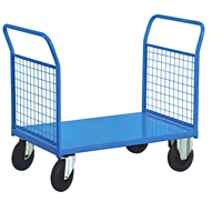Chariot à plateforme modulaire Combi CE Series, chariot industriel robuste, base en acier, quatre roues, OEM personnalisable, bleu