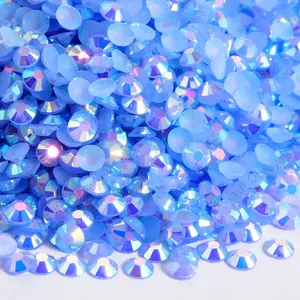 Oleeya Factory Bulk Wholesale SS6-SS30 Jelly Resin Flat Back Rhinestone Non Hotfix Rhinestone Jelly Rhinestones For Nail Art DIY