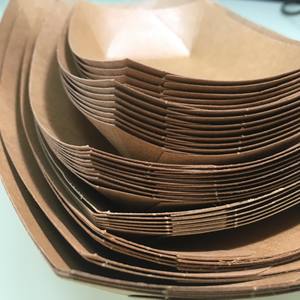 Papier kraft brun enduit de PE 337+18gsm pour boîte de livraison alimentaire pour emballage de plats chauds/fast-food/salades - Product Image 3