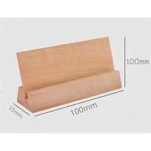 Wooden Desktop Photo Frame Stand Rectangle <b>Beech</b> Vertical Durable Tabletop Display Rack - Product Image 2