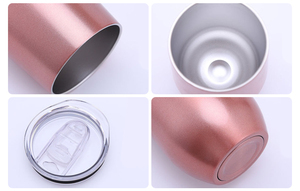 Egg Shaped Wine Tumbler with Handle Double Wall Stainless Steel <b>Insulated</b> Eco-Friendly Coffee Thermal <b>Mug</b> for Welcome Gifts - Product Image 3