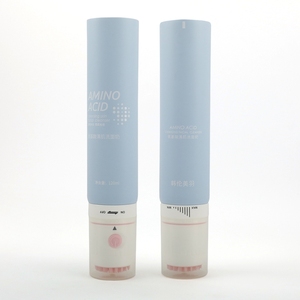 <span class=keywords><strong>หลอด</strong></span>บีบกลมสีฟ้าอ่อนขนาด 120 มล. สำหรับบรรจุภัณฑ์เครื่องสำอาง เช่น ครีมทำความสะอาดผิวหน้าด้วยกรดอะมิโน หัวแปรงไฟฟ้าสำหรับชาร์จที่บ้าน - Product Image 6