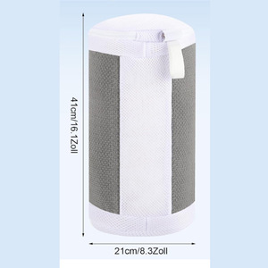 Sac de lavage pour chaussures OEM, diamètre 21 cm, housse de protection réutilisable pour lavage en machine, tissu non tissé rond, style minimaliste - Product Image 1