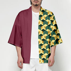 Donne/uomini estate Casual Cool Streetwear demone <span class=keywords><strong>Slayer</strong></span> stampa Anime giapponese Kimono Haori Yukata <span class=keywords><strong>Cosplay</strong></span> - Product Image 4
