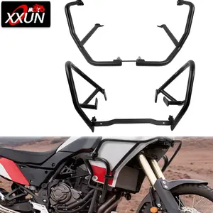 XXUN Upper Lower Crash Bar Set Engine Bumper Guard Motorcycle Frame Falling Protector for Yamaha Tenere 700 XT700Z 2019-2024