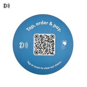Etiqueta de menú RFID con código <span class=keywords><strong>QR</strong></span> personalizado restaurante programable 13,56 MHz NTAG 213/215/216 código <span class=keywords><strong>QR</strong></span> escaneo NFC menú etiquetas de mesa - Product Image 2