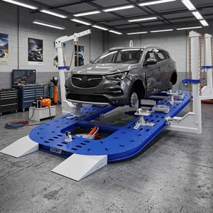 Extracteur de cadre de voiture d'équipement de réparation de collision/Machine automatique de cadre de carrosserie de <span class=keywords><strong>10</strong></span> <span class=keywords><strong>tonnes</strong></span>/redresseur de châssis de Machine de cadre de voiture - Product Image 1