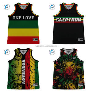 Баскетбольные майки FQ Custom в стиле регги с мотивом льва и листьев, молодежная форма для баскетбола Aotearoa, сублимационная печать - Product Image 3