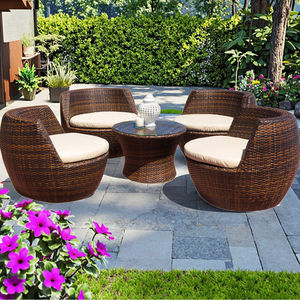 Chic piscine fête profonde assise rotin baignoire canapé ensemble osier meubles de patio chaise d'extérieur - Product Image 4