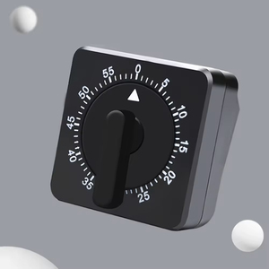 Temporizador de cocina de plástico cuadrado de 60 minutos Temporizador de cocina mecánico con alarma de horas extras para preparación de alimentos y horneado - Product Image 3