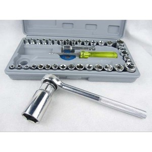 40-Piece Socket Wrench Set 1/2 In Chrome Vanadium Steel Auto Repair Tool Kit For Car Motorcycle - Product Image 2