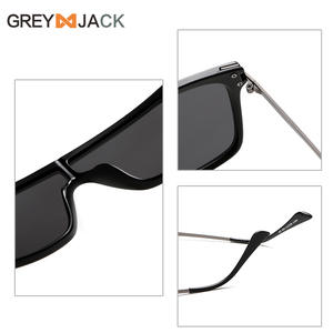 Lunettes de soleil tendance à monture carrée pour femmes, monture noire en métal TR, lentille TAC, protection UV400, catégorie 1, couleur claire K011 - Product Image 3