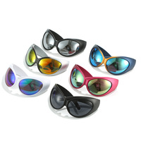 Y2K sport enveloppant lunettes de soleil futuristes 2024 femmes hommes surdimensionné oeil de chat nuances cadre marque de mode Logo lunettes personnalisées