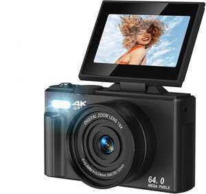 Fotoğraf için dijital kamera YouTube için 4K vcamera kamera <span class=keywords><strong>3</strong></span> "180 ° Flip ekran 18X dijital Zoom kompakt Retro kameralar - Product Image 1