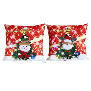 Nouvelle taie d'oreiller lumineuse de Noël, décoration de coussin brodée, décoration de Noël pour la maison, housse de coussin, cadeau. - Product Image 5