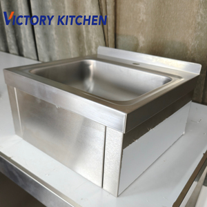 VICTORY Kitchen Fregadero de pared manual de acero inoxidable resistente para colgar en la pared 201 Inox para hoteles Restaurantes Laboratorios-Hospital - Product Image 4