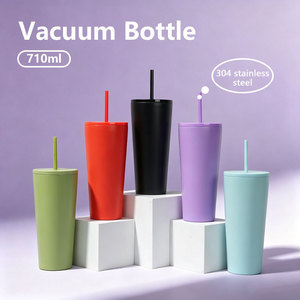 Vacuum <b>Bottle</b> 710ml 304 Stainless Steel Travel Tumbler With Straw - Product Image 1