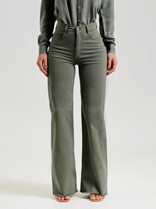 Novità Primavera 2025 Jeans da Donna <span class=keywords><strong>a</strong></span> <span class=keywords><strong>Zampa</strong></span> Micro con Bordo Sfilacciato, Vestibilità Aderente, Tinta Unita e alla Moda - Product Image 5