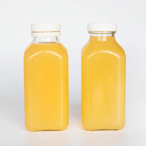 Vente en gros de bouteilles en plastique carrées vides françaises de 240ml 280ml <span class=keywords><strong>360ml</strong></span> 400ml 520ml Bouteilles carrées claires de boissons de jus de fruits - Product Image 3