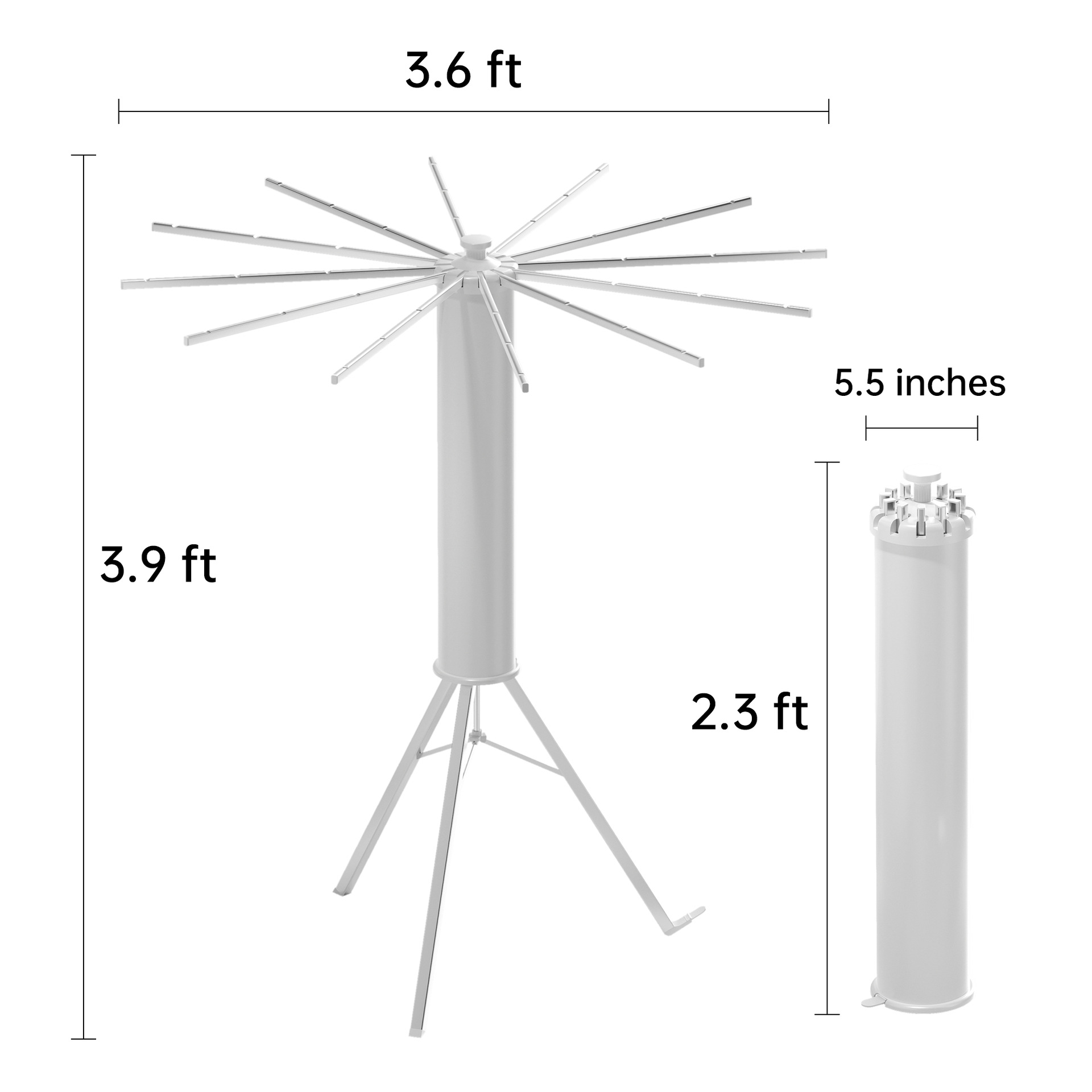A3 Space Aluminum 12-Pole Clothes Drying Rack