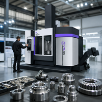 Machine de traitement des métaux de précision à double colonne automatique avancée et robuste pour tour CNC vertical