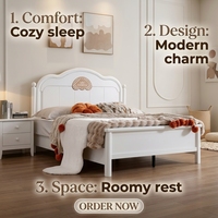 Lit superposé en bois blanc pour filles, chambre de princesse, lit superposé moderne de luxe, écologique, confortable, meubles de chambre à coucher de style hôtel