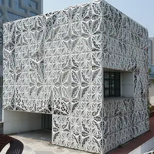 Современный Дизайн Алюминиевая фасадная панель наружная перфорированная резка вентилируемых архитектурных панелей строительный занавес стены сталь