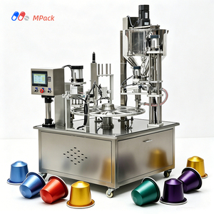 Machine de remplissage et de scellage automatique rotative pour capsules et dosettes de café, thé et <span class=keywords><strong>chocolat</strong></span> - Product Image 1