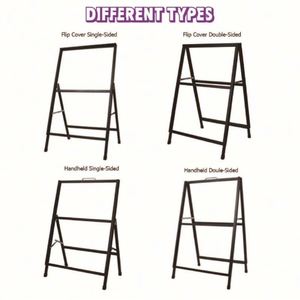 Portable Anti-Rust Double Sided Freestanding 22.375 X34 Poster Frame for Bistro Outdoor Menu Display Stand - Product Image 2